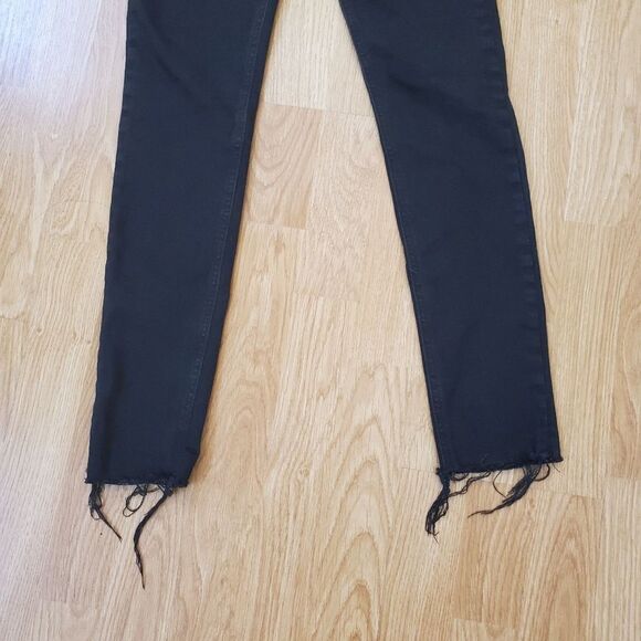Rag & Bone Ankle Skinny Raw Hem Jeans - size 27 in Black. - Picture 5 of 14